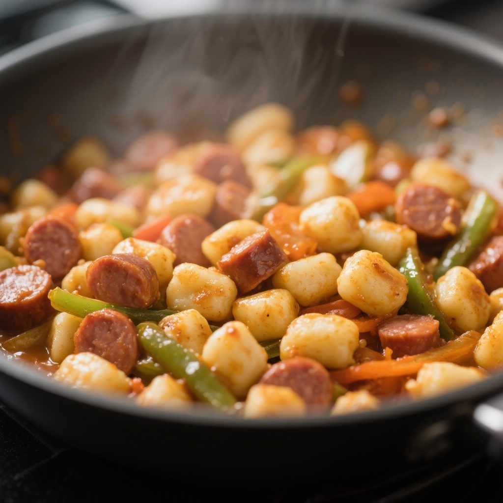 gnocchi sausage stir fry