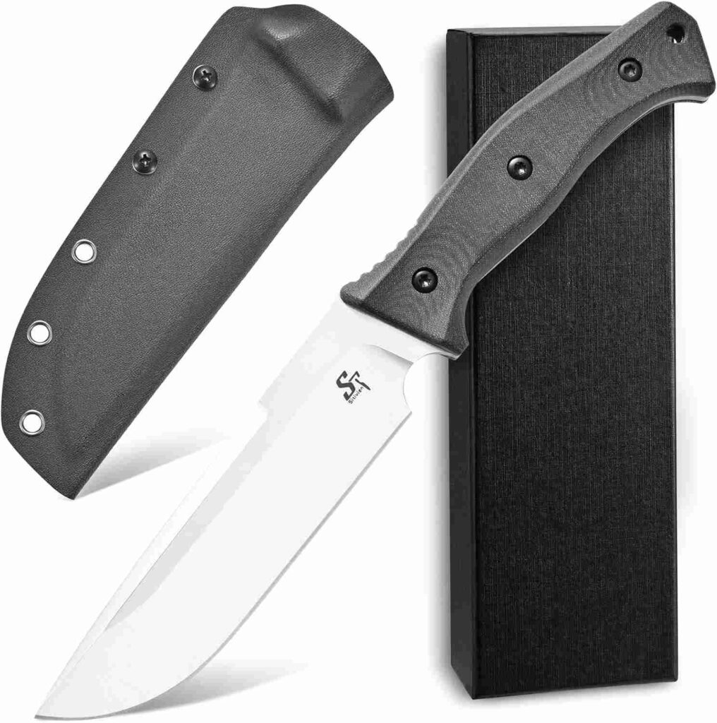 sitivien st22 fixed blade knife 154cm stainless steel full tang bushcraft knife